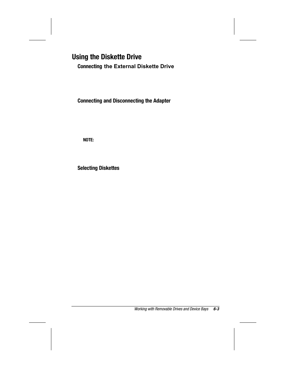 Using the diskette drive | Compaq 3500 User Manual | Page 62 / 182