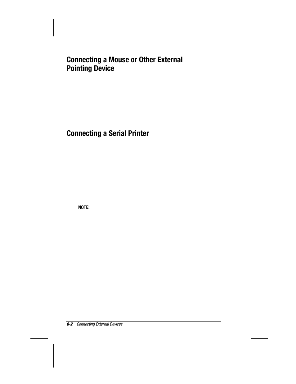 Connecting a serial printer | Compaq 3500 User Manual | Page 76 / 182