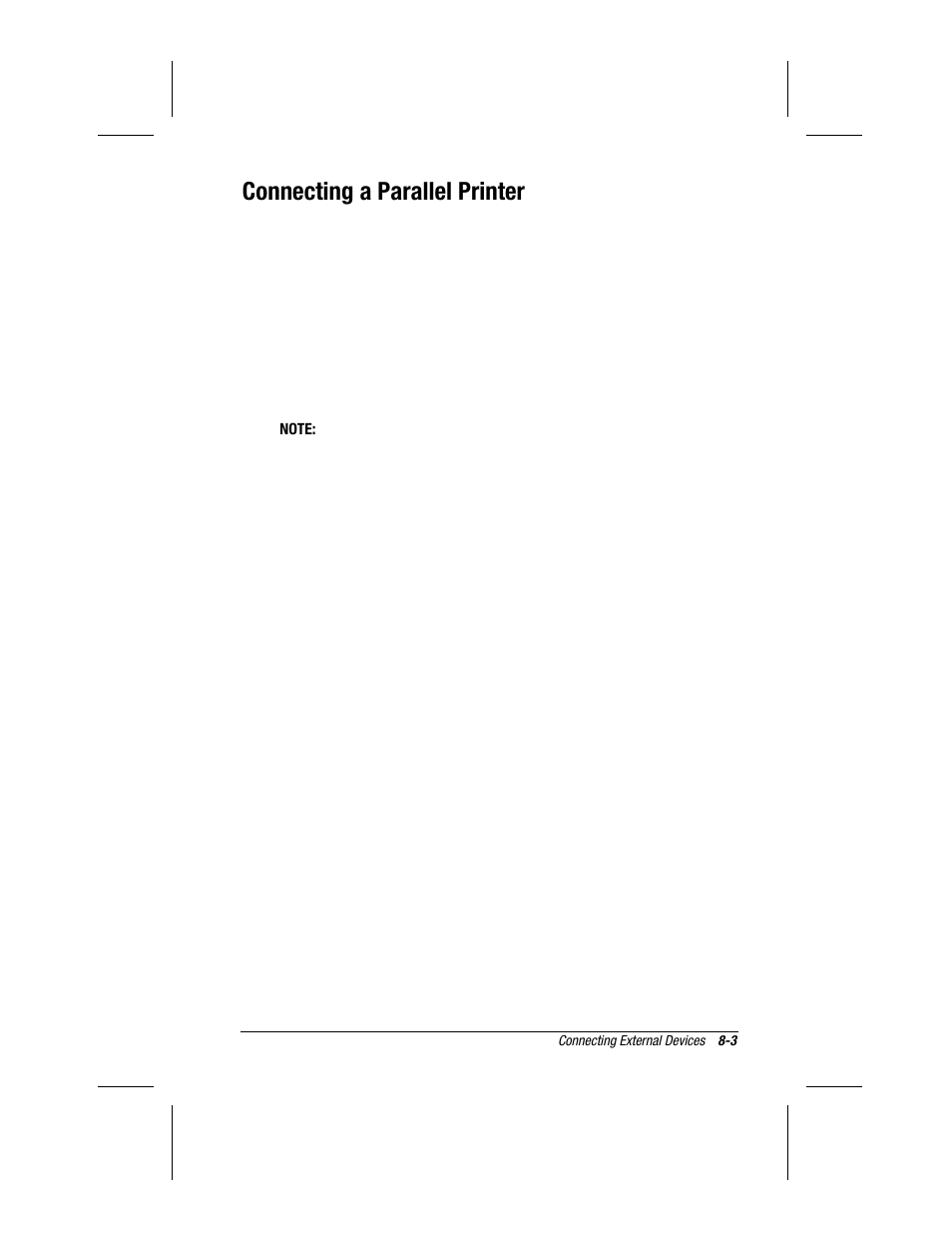 Connecting a parallel printer | Compaq 3500 User Manual | Page 77 / 182