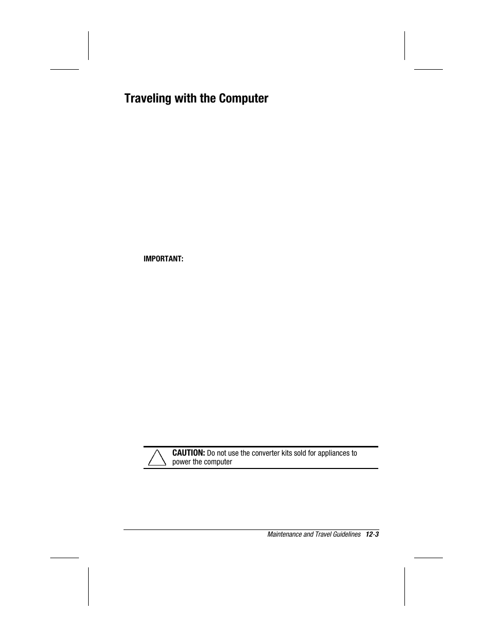 Traveling with the computer | Compaq 3500 User Manual | Page 97 / 182