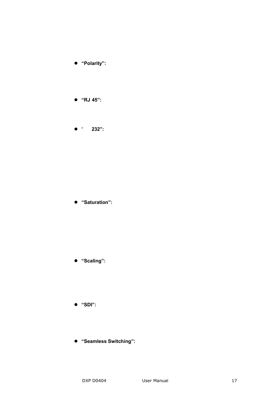 Brief introduction | RGBLink DXP D0404 User Manual User Manual | Page 17 / 30
