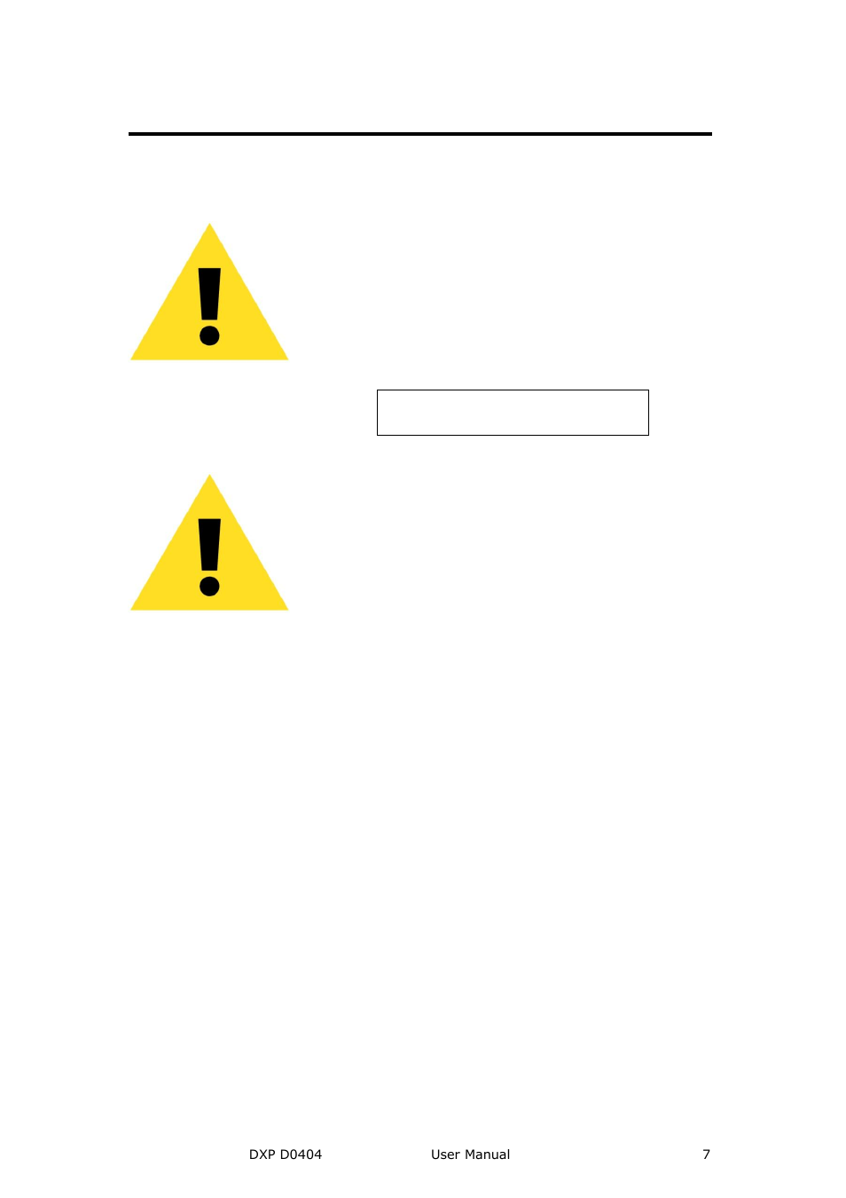 Warning, Caution, Terms and equipment mark in this manual | RGBLink DXP D0404 User Manual User Manual | Page 7 / 30