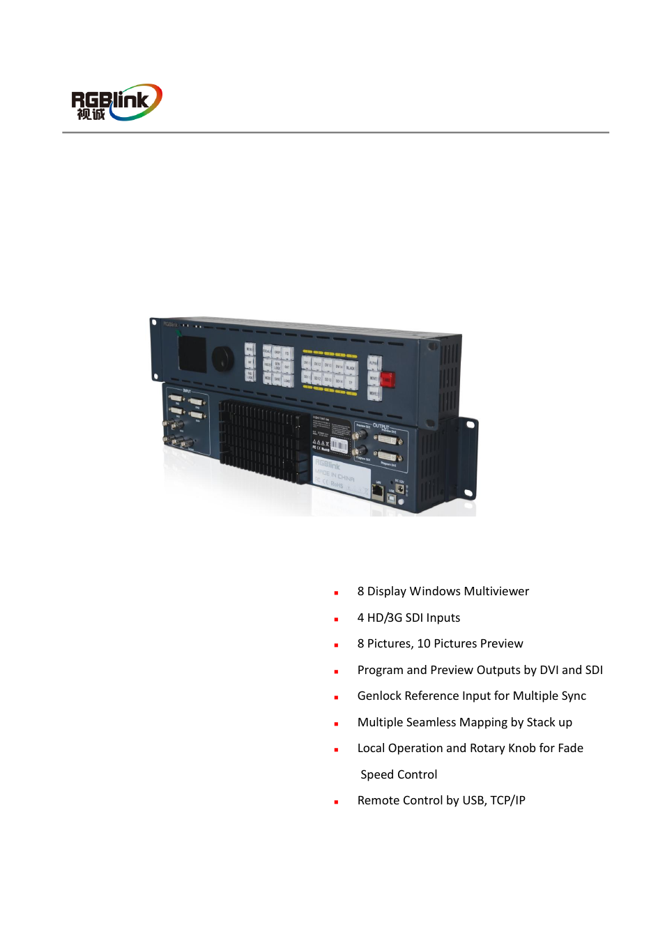 RGBLink MVP 8043 Quick Start User Manual | 20 pages