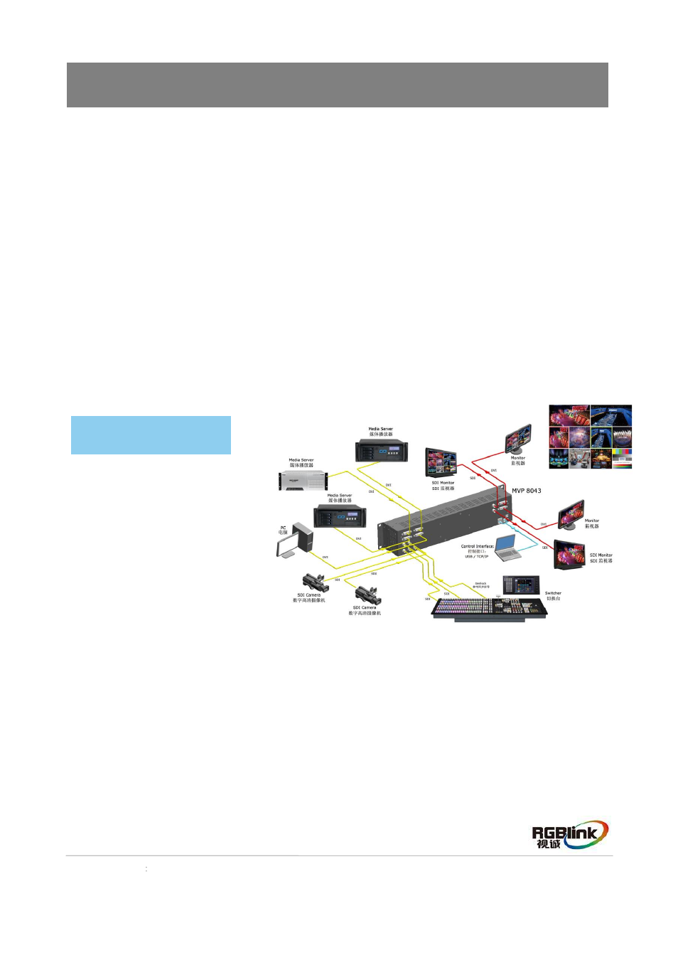 Product introduction, System connection | RGBLink MVP 8043 Quick Start User Manual | Page 3 / 20