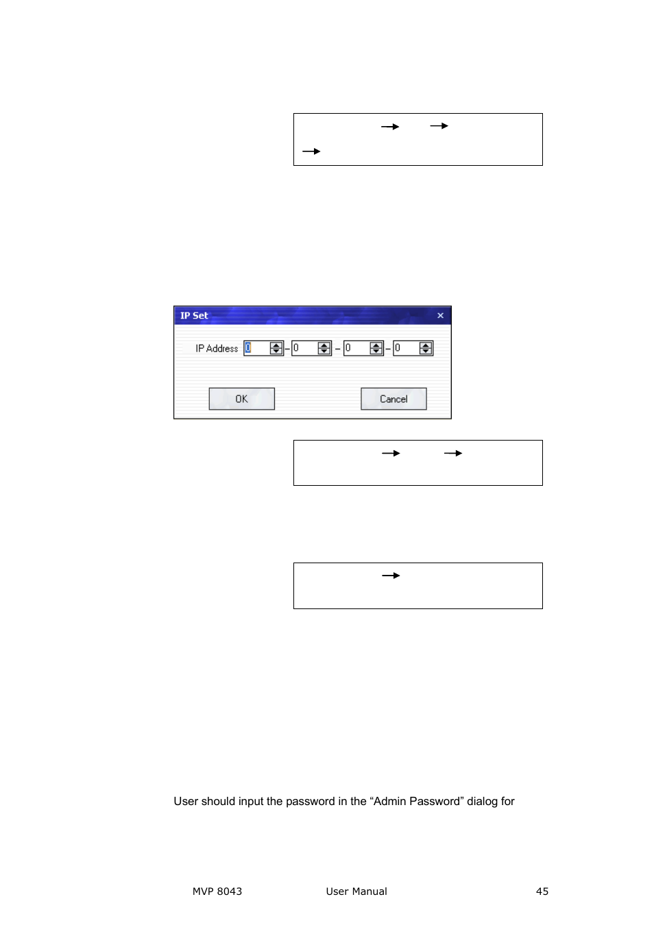 Language, Admin, Communication software guideline | Device ip, Factory setup, Advance debug | RGBLink MVP 8043 User Manual User Manual | Page 45 / 85