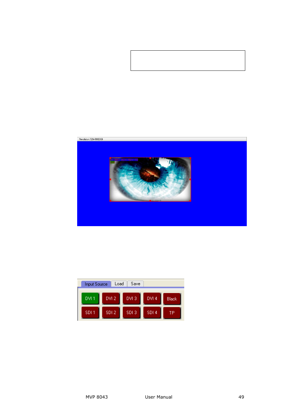 Images display toolbar, Input source, Load | Communication software guideline | RGBLink MVP 8043 User Manual User Manual | Page 49 / 85