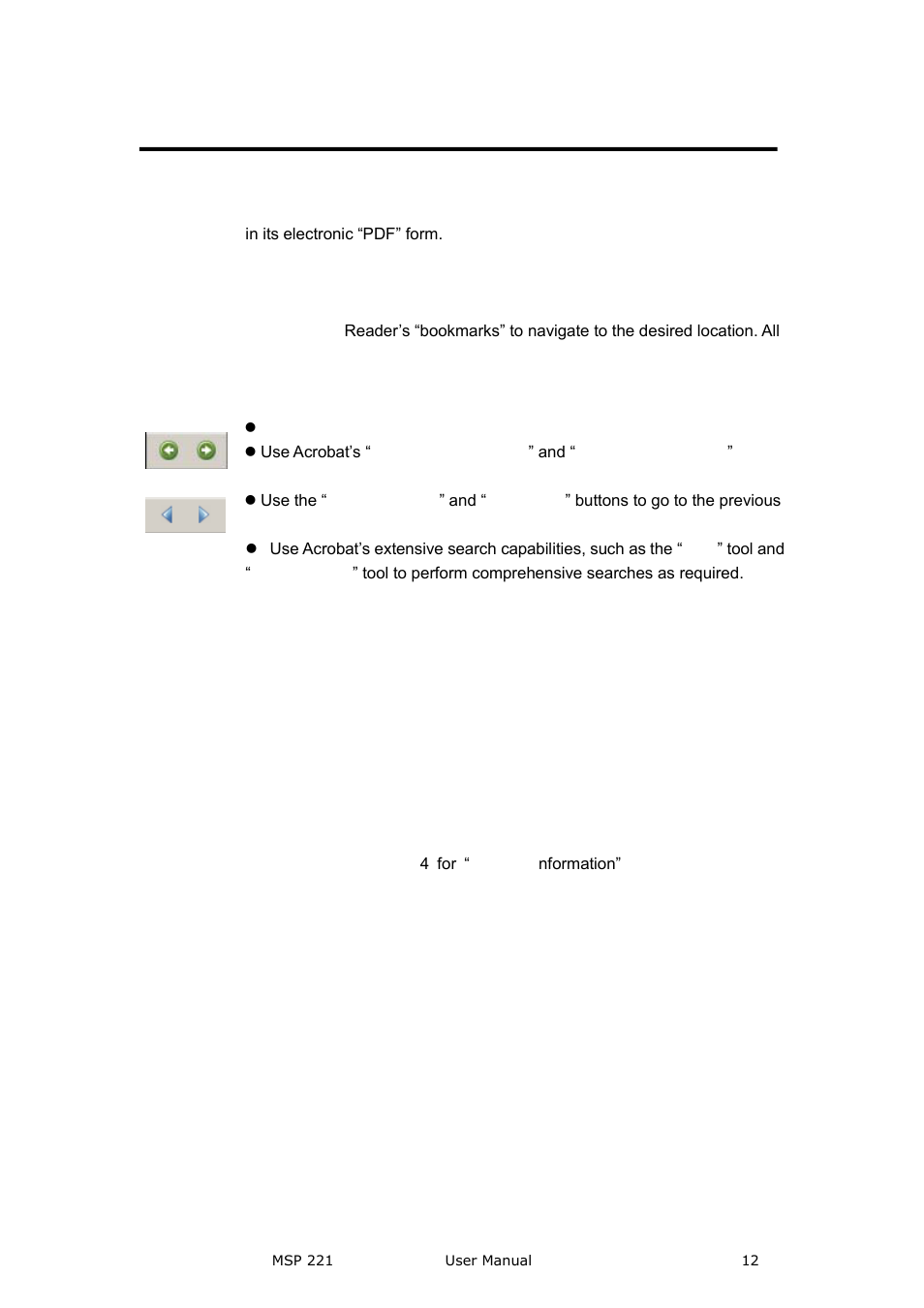 How to use the manual, Brief introduction, Navigation | Table of contents and index | RGBLink MSP 221 User Manual User Manual | Page 12 / 34