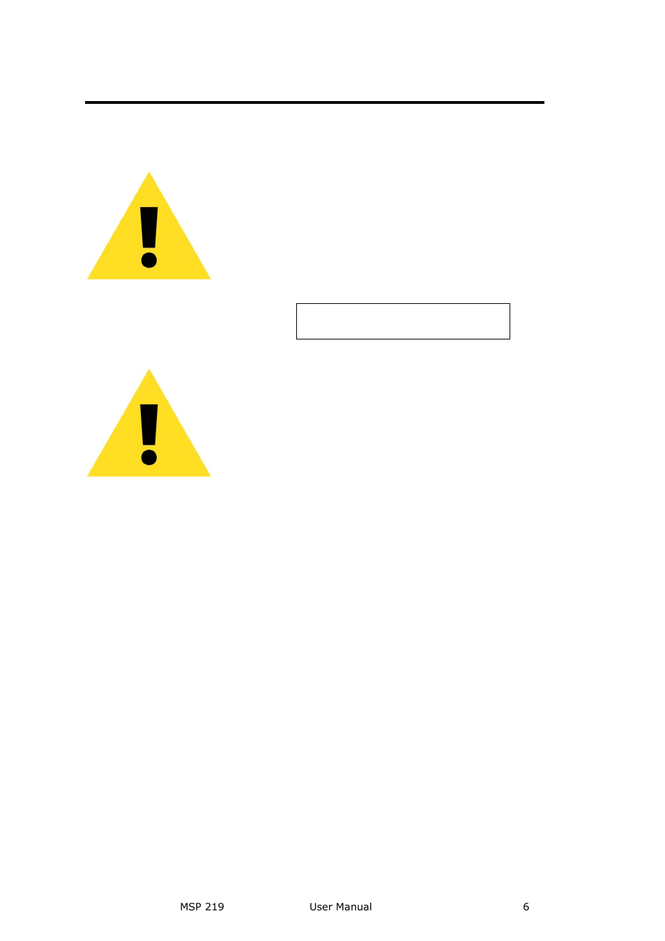 Warning, Caution, Terms and equipment mark in this manual | RGBLink MSP 219 User Manual User Manual | Page 6 / 31