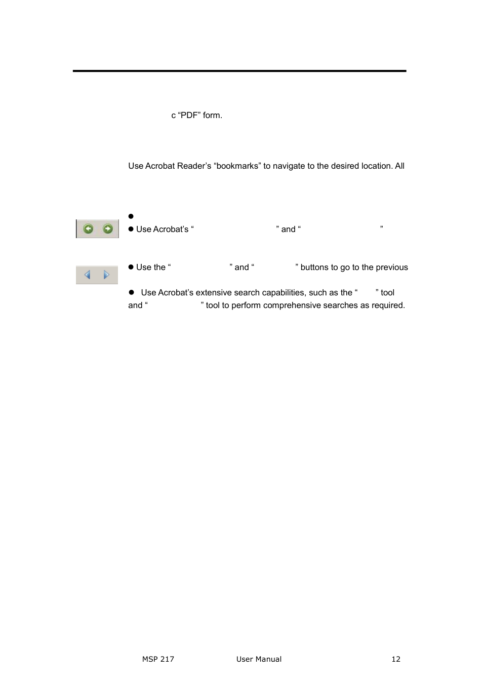 Manual usage, Brief introduction, Navigation | Catalogue and index | RGBLink MSP 217 User Manual User Manual | Page 12 / 32