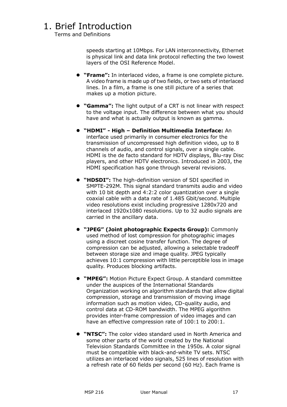 Brief introduction | RGBLink MSP 216 User Manual User Manual | Page 17 / 32