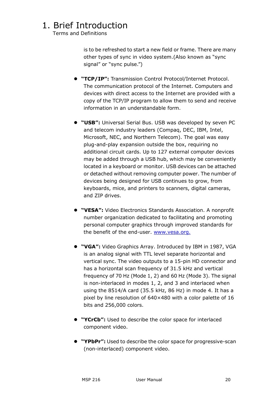 Brief introduction | RGBLink MSP 216 User Manual User Manual | Page 20 / 32