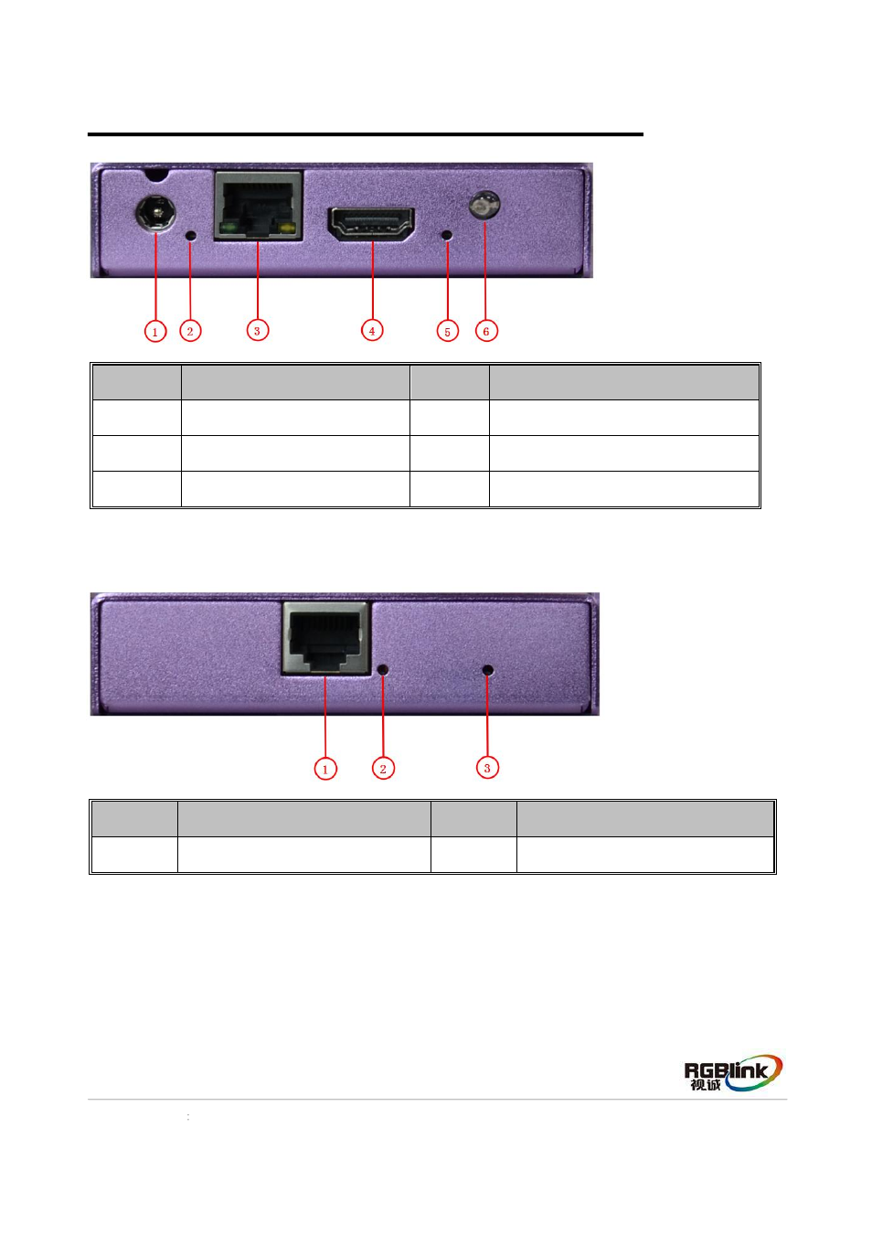 Msp 215 hdmi extender rx panel | RGBLink MSP 215 User Manual | Page 6 / 11
