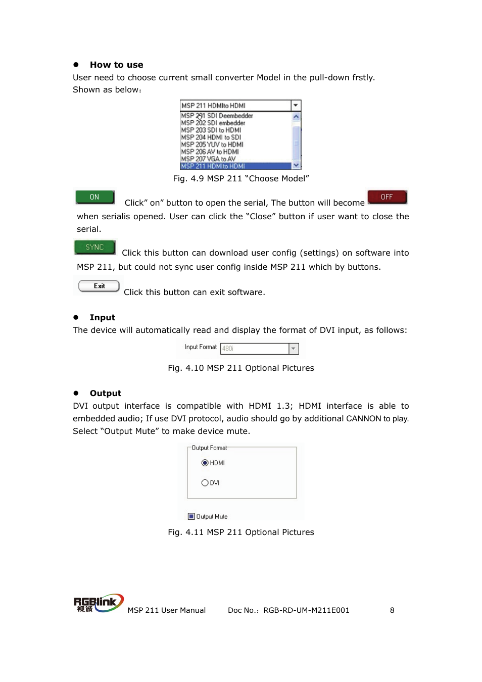 RGBLink MSP 211 User Manual User Manual | Page 11 / 13