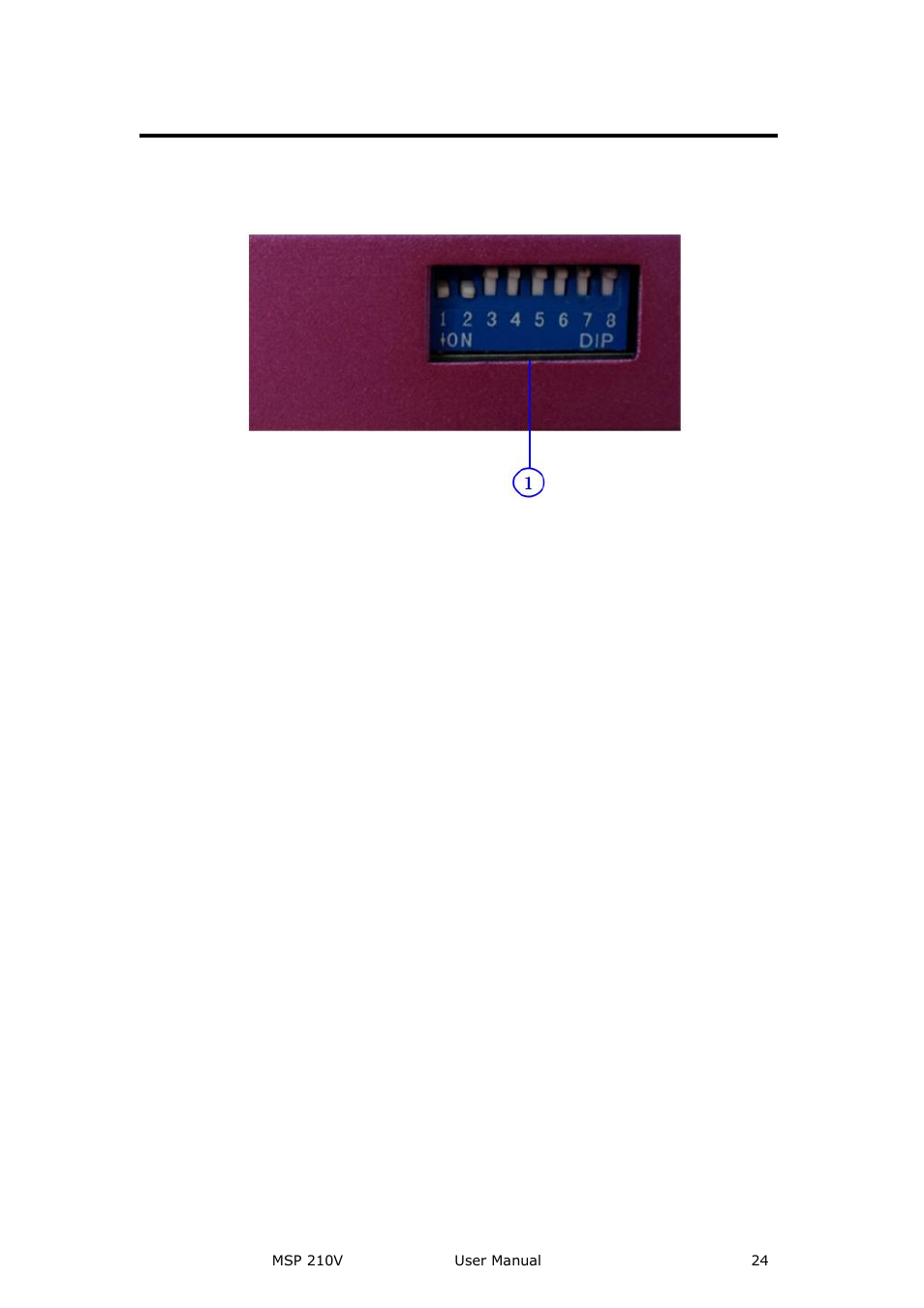 Dial switch, Hardware orientation | RGBLink MSP 210V User Manual User Manual | Page 24 / 35