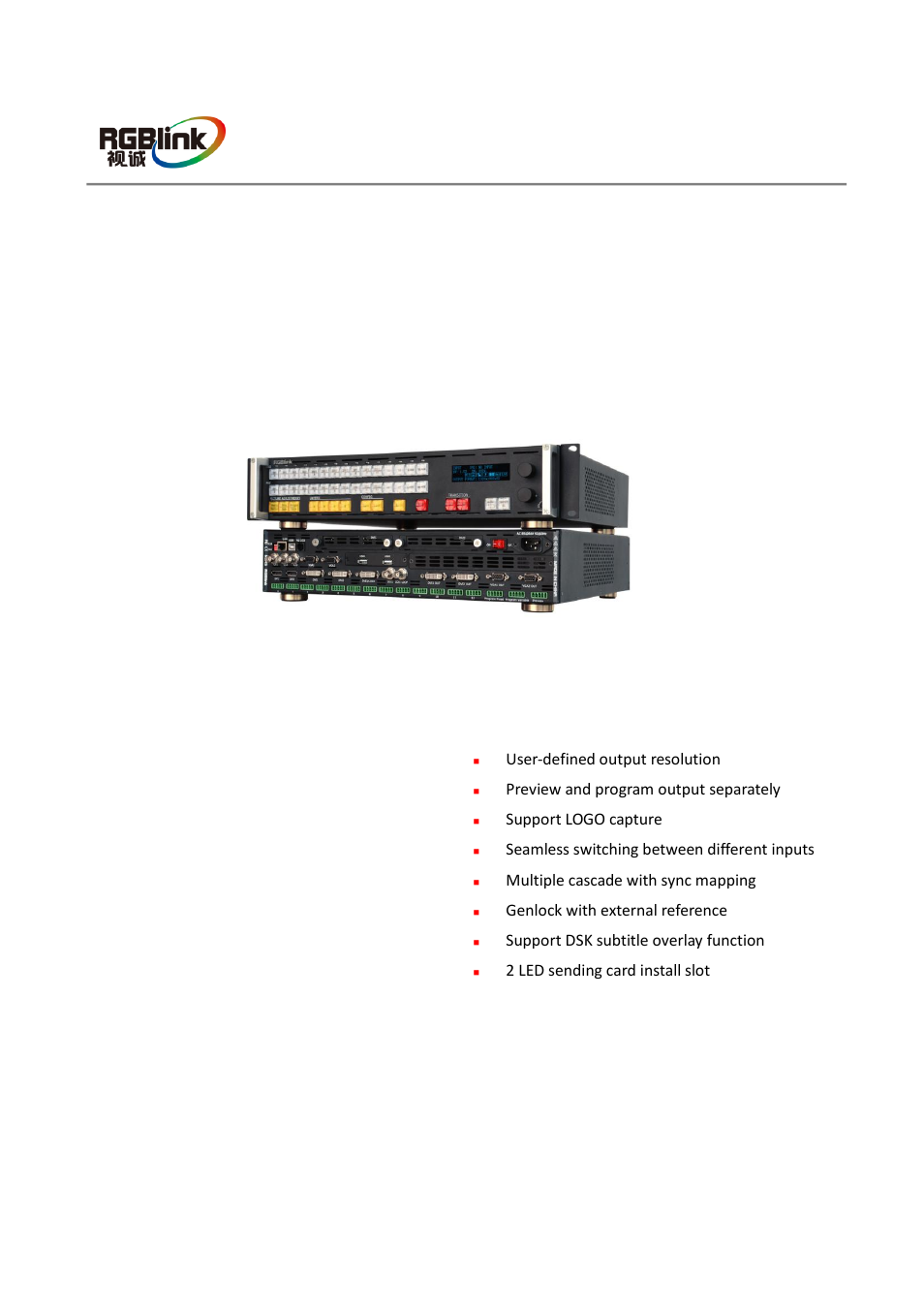 RGBLink VSP 5360 User Manual | 16 pages