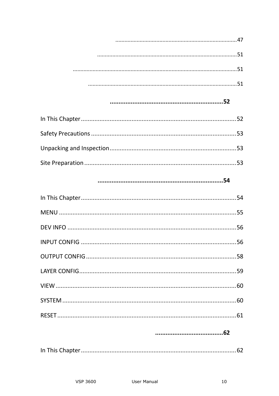 RGBLink VSP 3600 User Manual User Manual | Page 10 / 133