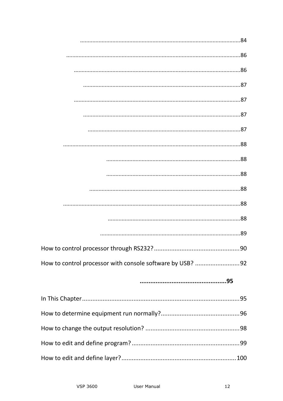 RGBLink VSP 3600 User Manual User Manual | Page 12 / 133