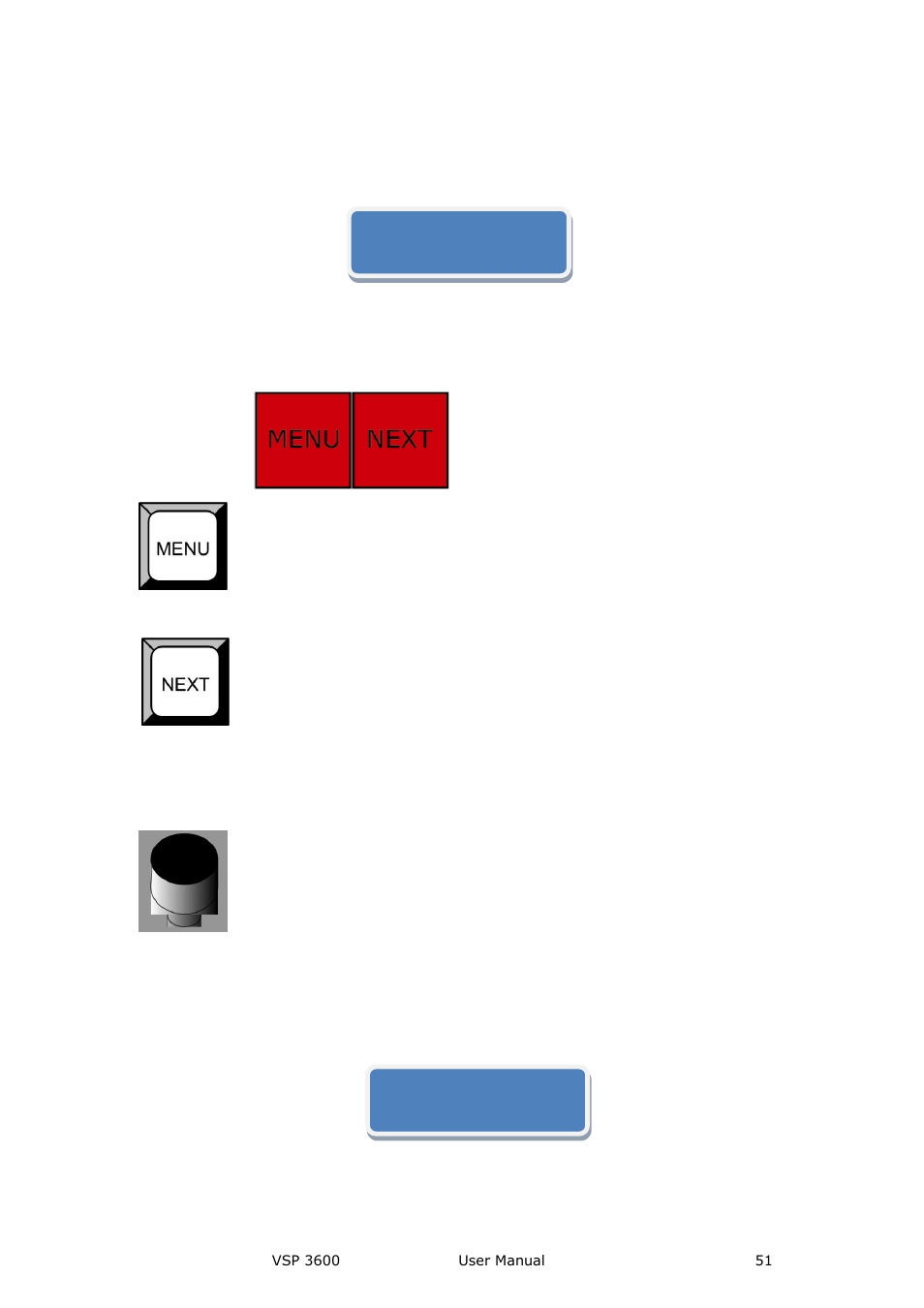 Control button part, Knob part, Lcd panel part | Hardware orientation | RGBLink VSP 3600 User Manual User Manual | Page 51 / 133