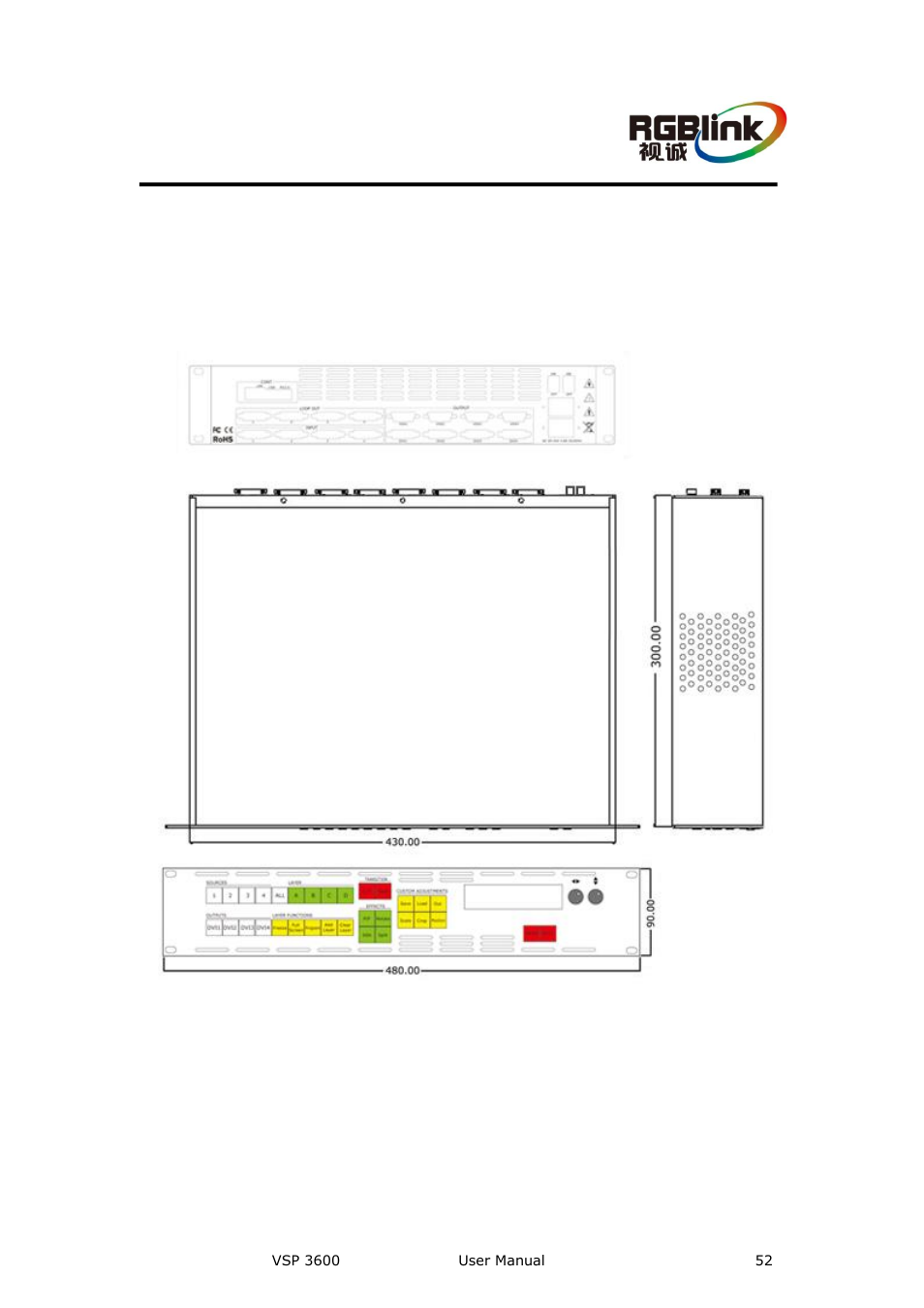 Hardware installation, In this chapter | RGBLink VSP 3600 User Manual User Manual | Page 52 / 133
