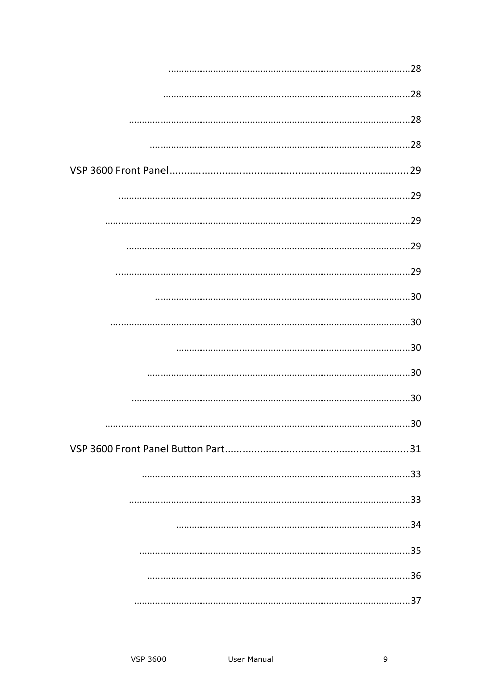RGBLink VSP 3600 User Manual User Manual | Page 9 / 133