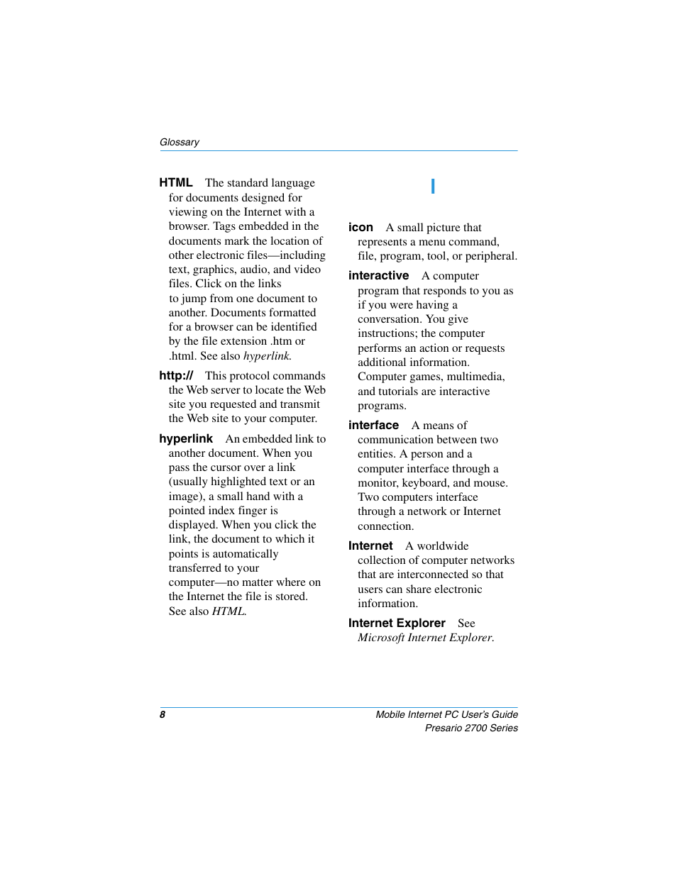 Icon | Compaq PRESARIO 2700 User Manual | Page 118 / 136