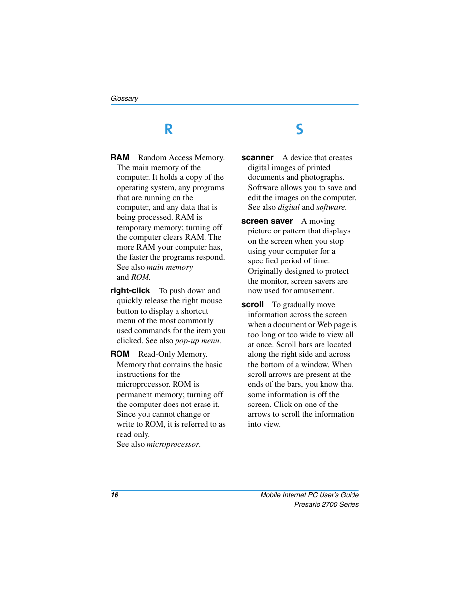 Ram and, Right-click | Compaq PRESARIO 2700 User Manual | Page 126 / 136