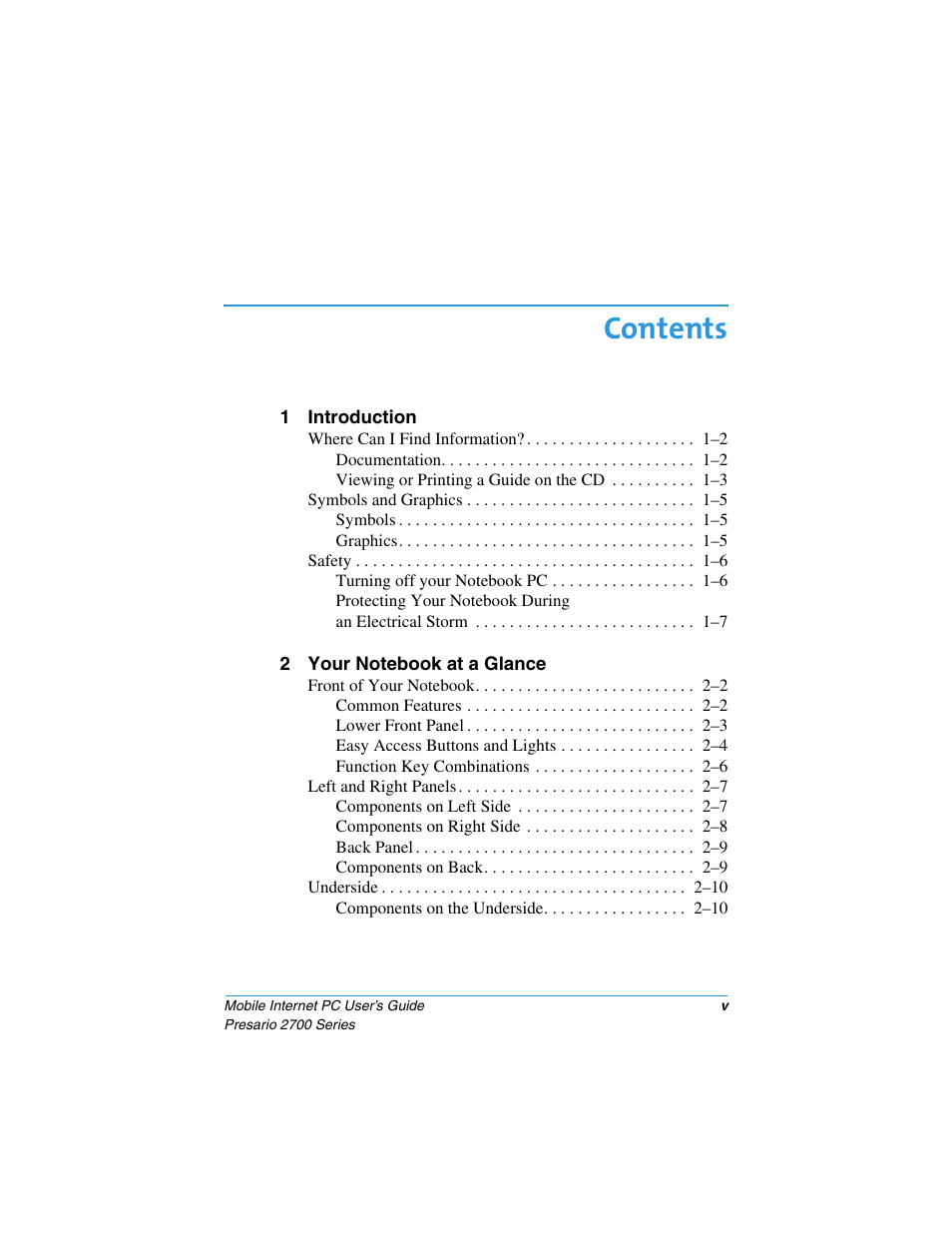 Compaq PRESARIO 2700 User Manual | Page 3 / 136