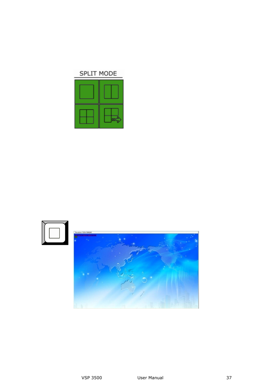 Split mode part, Hardware orientation | RGBLink VSP 3500 User Manual User Manual | Page 37 / 112