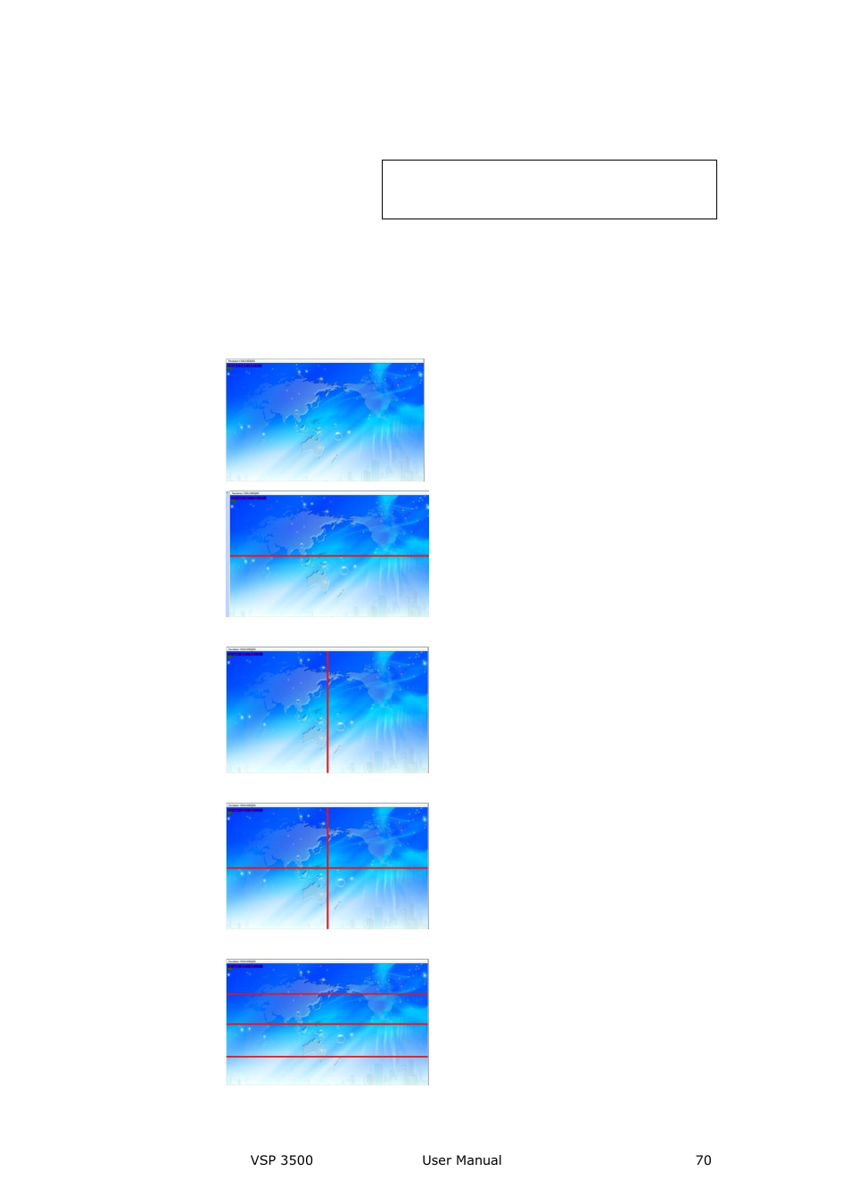 Split screen mode, Communication software guideline | RGBLink VSP 3500 User Manual User Manual | Page 70 / 112