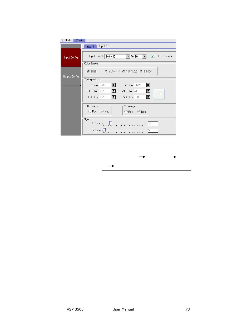 Communication software guideline, Output config | RGBLink VSP 3500 User Manual User Manual | Page 73 / 112