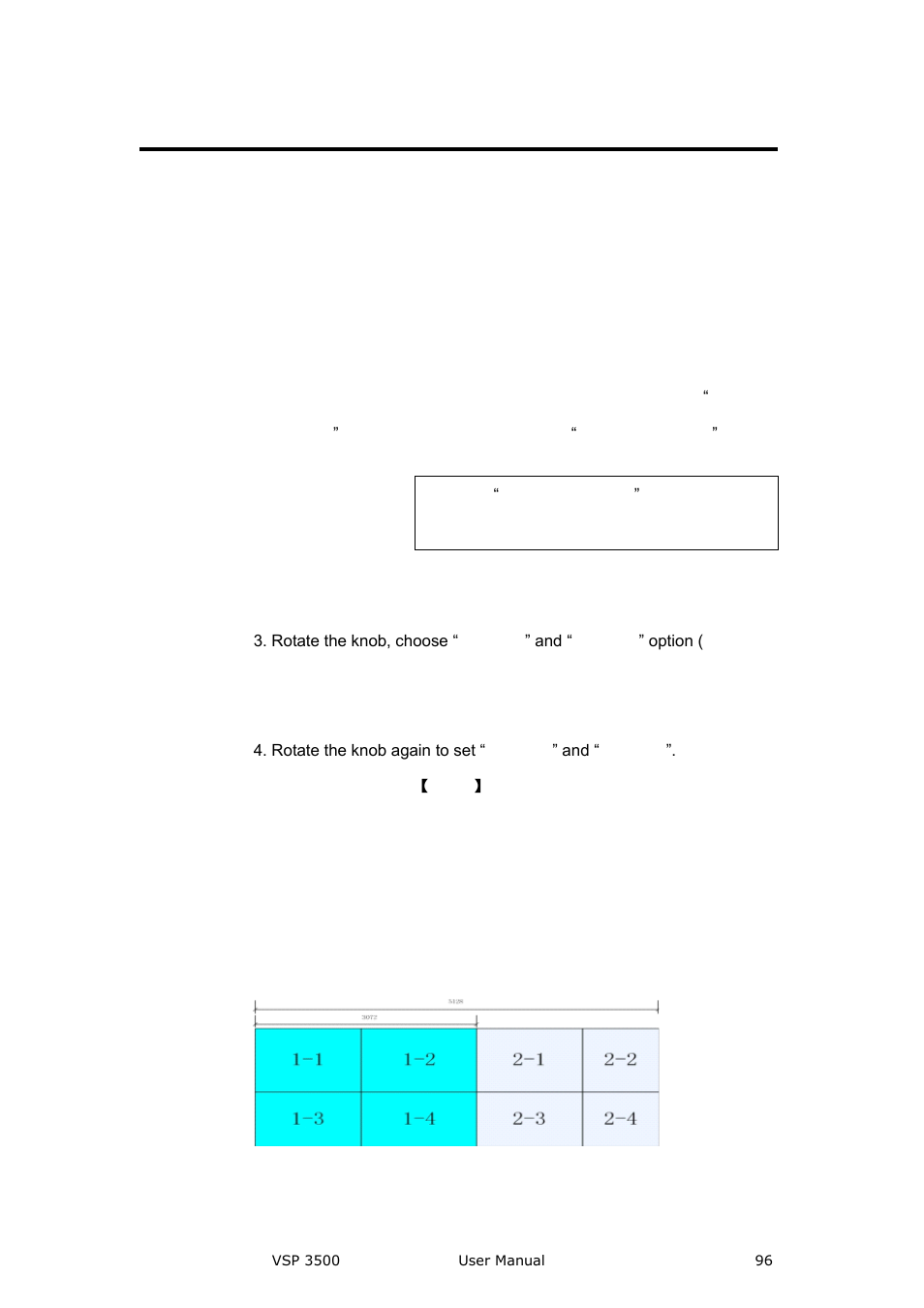 Ho w to achieve quick split, How to achieve quick split, System setup and operations | RGBLink VSP 3500 User Manual User Manual | Page 96 / 112