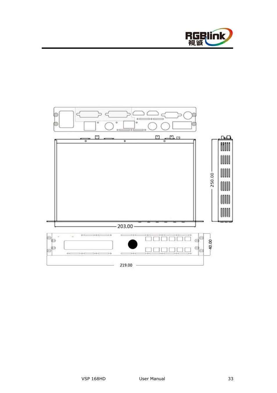 Hardware installation, In this chapter | RGBLink VSP 168HD User Manual User Manual | Page 33 / 100