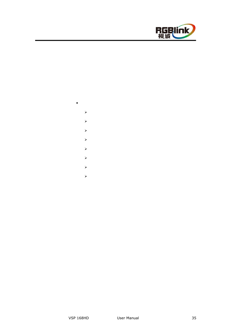 Menu orientation, In this chapter | RGBLink VSP 168HD User Manual User Manual | Page 35 / 100