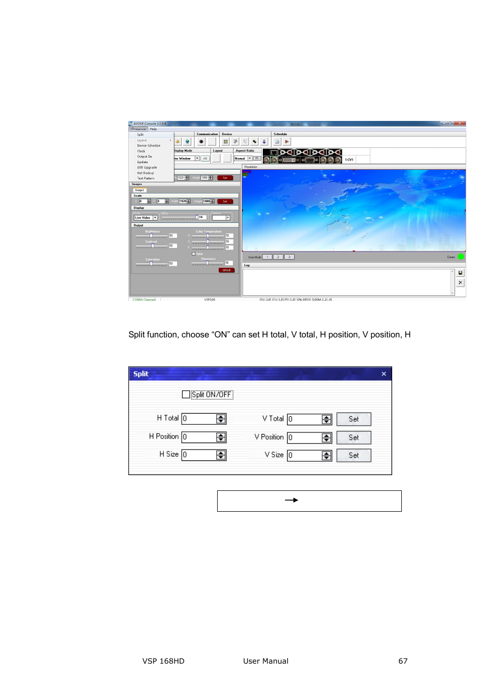 Video processor] options, Communication software guideline | RGBLink VSP 168HD User Manual User Manual | Page 67 / 100