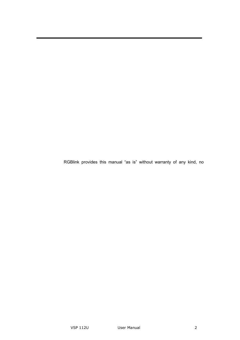 Vsp 112u· user manual, Copyright, Notice | Federal communications commission (fcc) statement | RGBLink VSP 112U User Manual | Page 2 / 108
