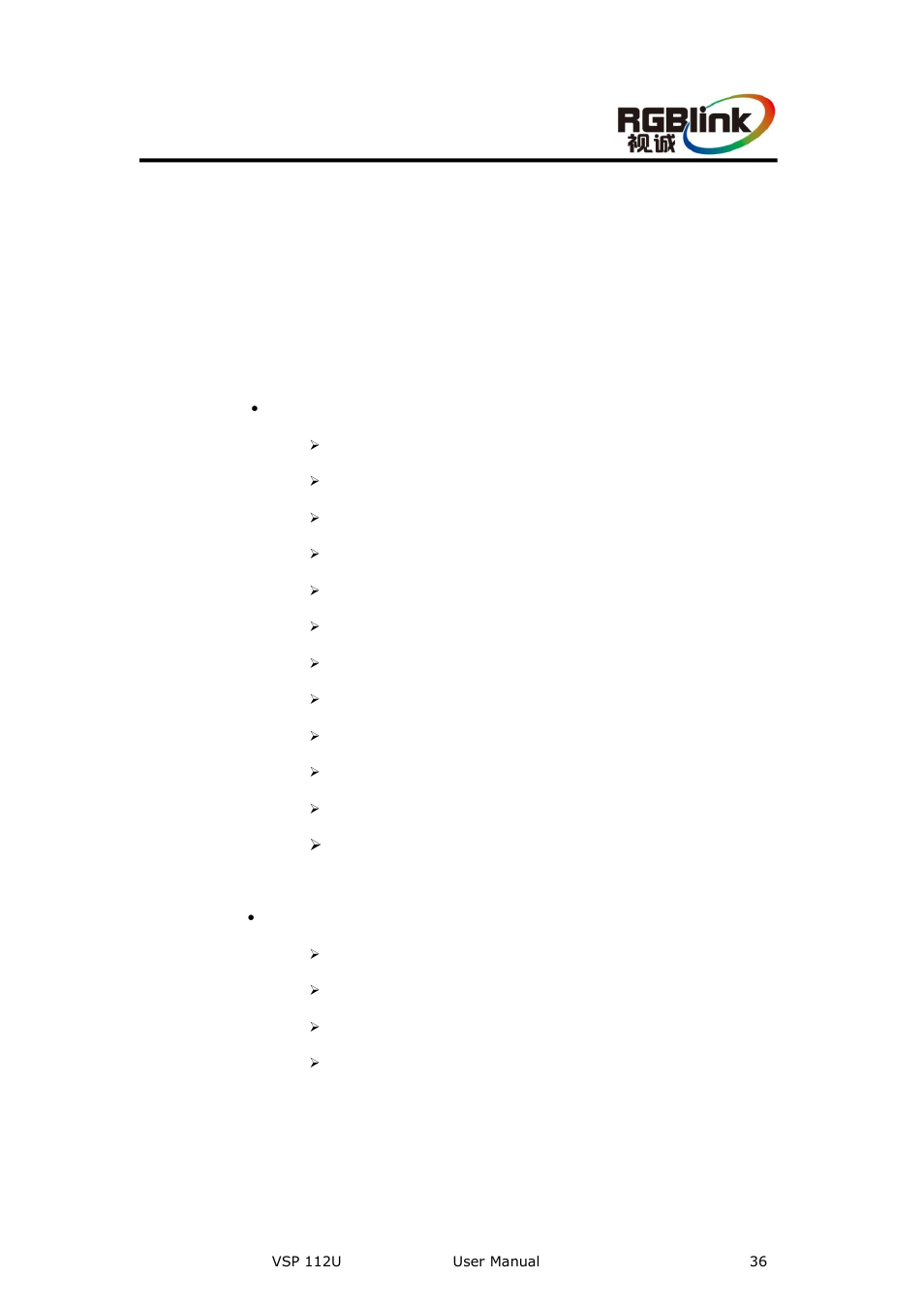 Menu orientation, In this chapter | RGBLink VSP 112U User Manual | Page 36 / 108