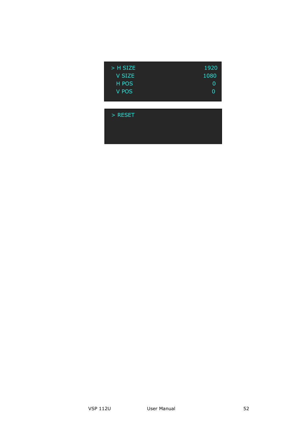 Menu orientation | RGBLink VSP 112U User Manual | Page 52 / 108