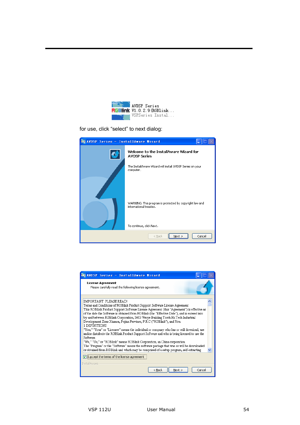 Software installation, Communication software guideline | RGBLink VSP 112U User Manual | Page 54 / 108