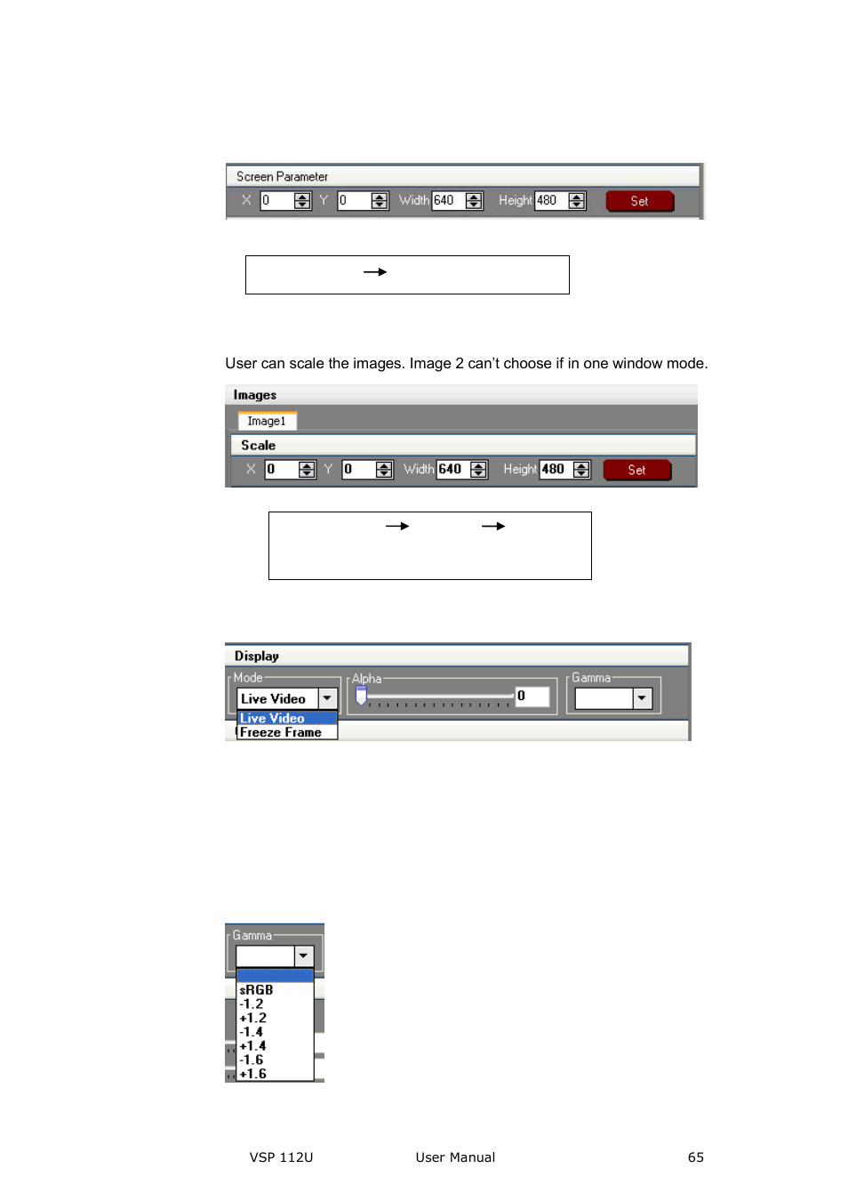 Image toolbar, Display toolbar, Communication software guideline | RGBLink VSP 112U User Manual | Page 65 / 108
