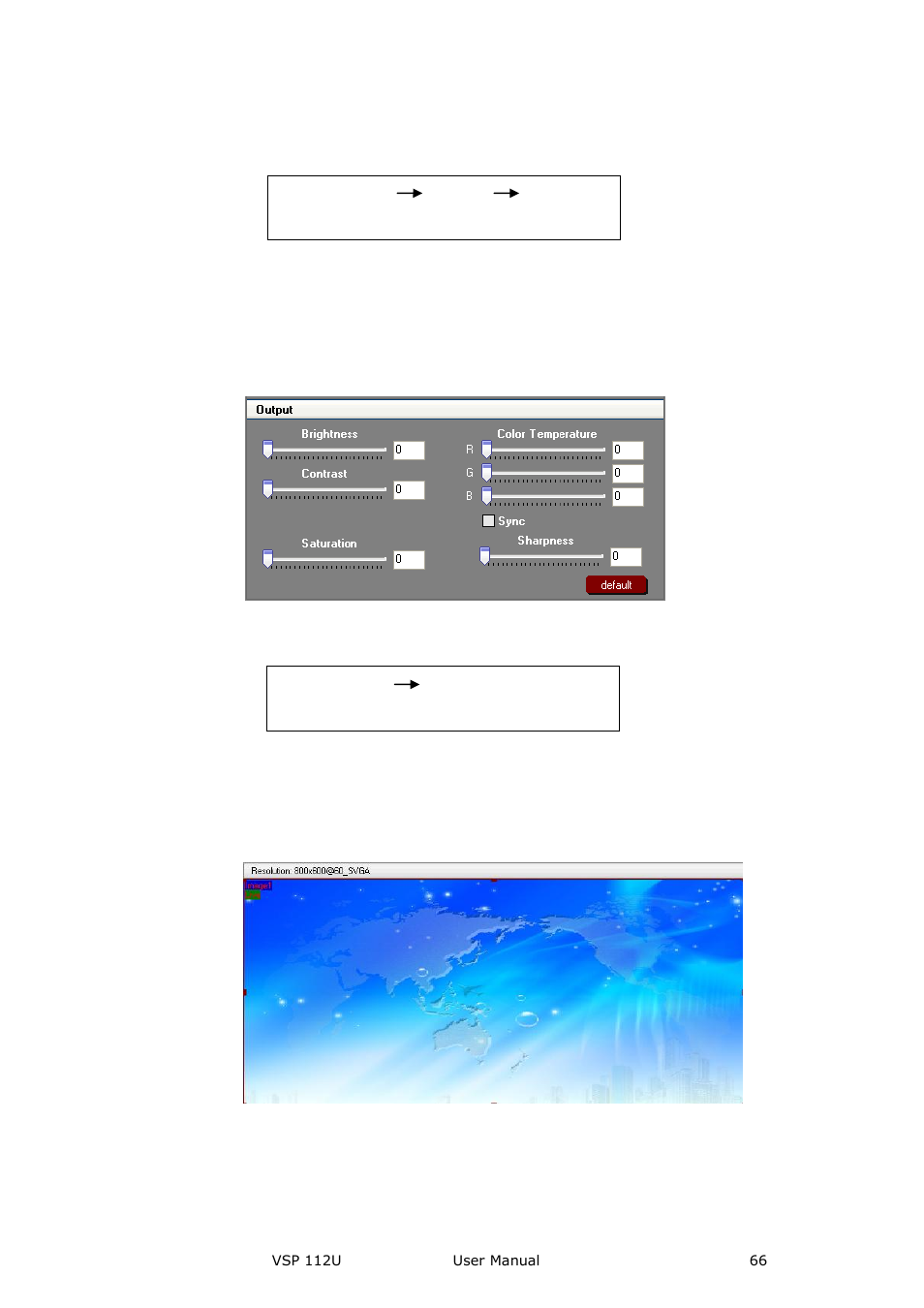 Output toolbar, Images display toolbar, Communication software guideline | RGBLink VSP 112U User Manual | Page 66 / 108