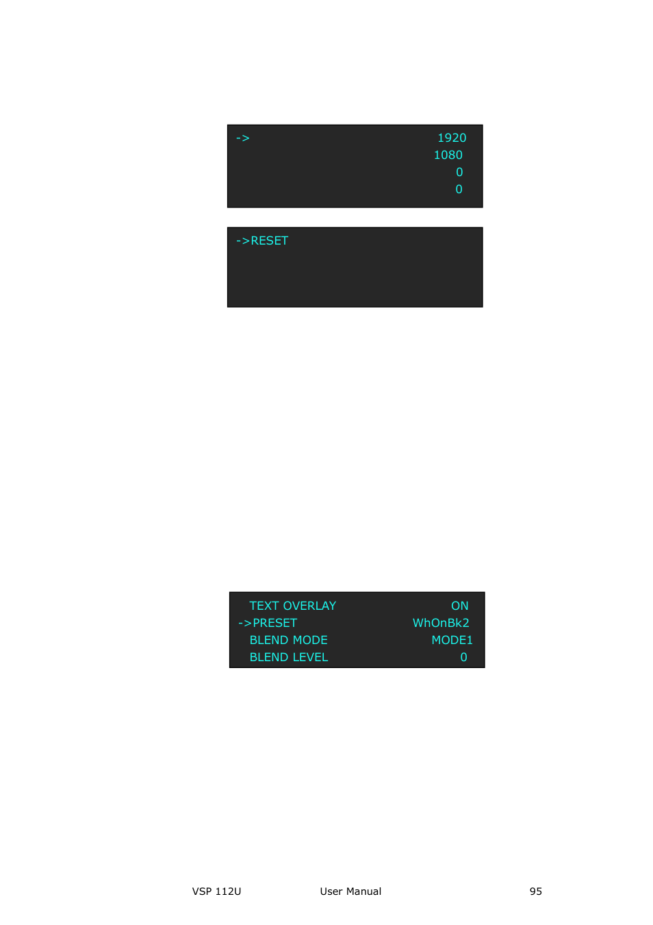 System setup and operation | RGBLink VSP 112U User Manual | Page 95 / 108