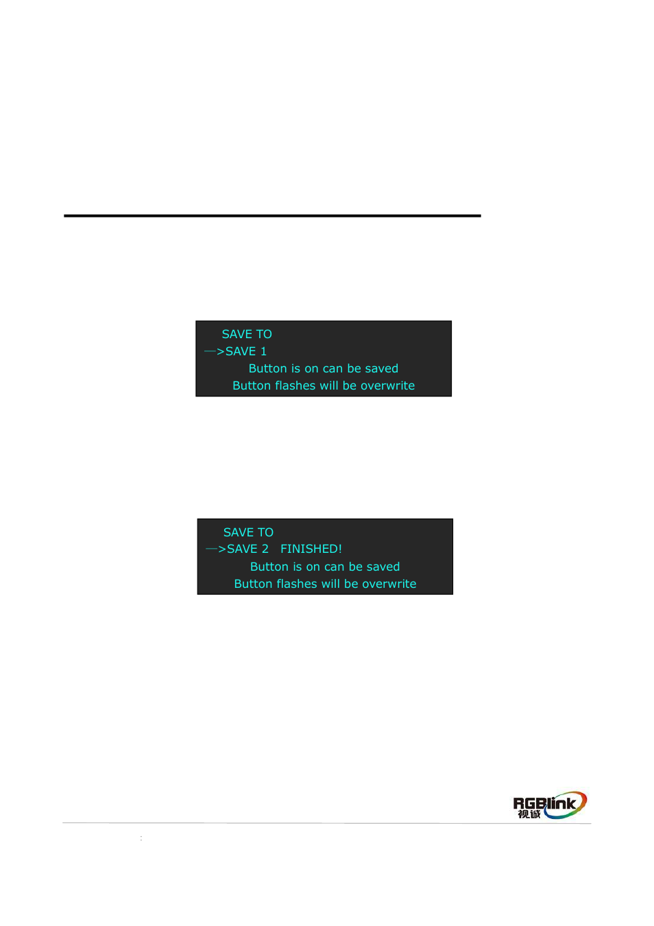 How to save the parameter | RGBLink VSP 198CVS Quick Start User Manual | Page 19 / 22