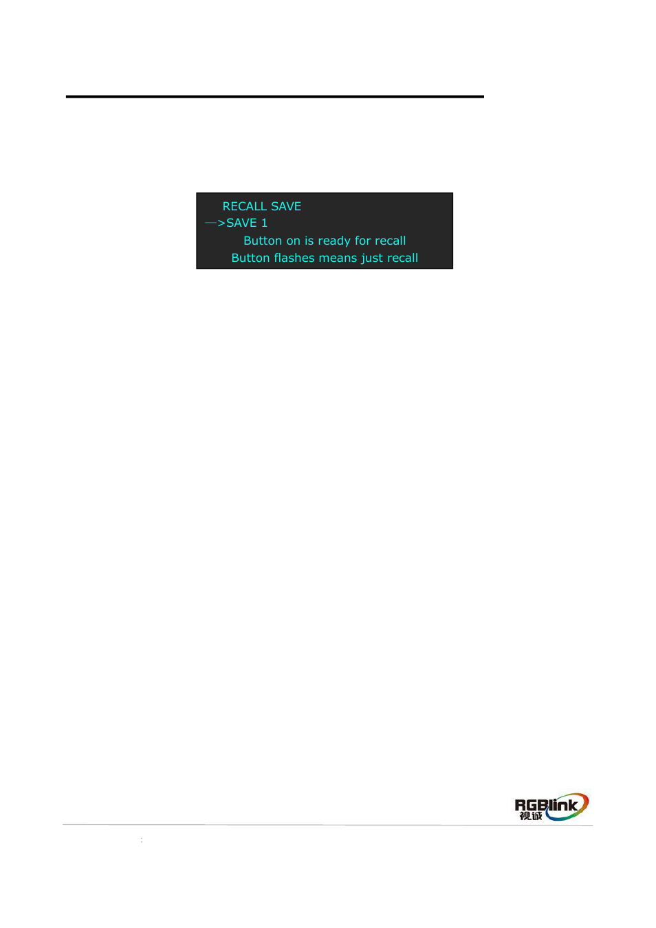 How to load the saved parameter | RGBLink VSP 198CVS Quick Start User Manual | Page 20 / 22