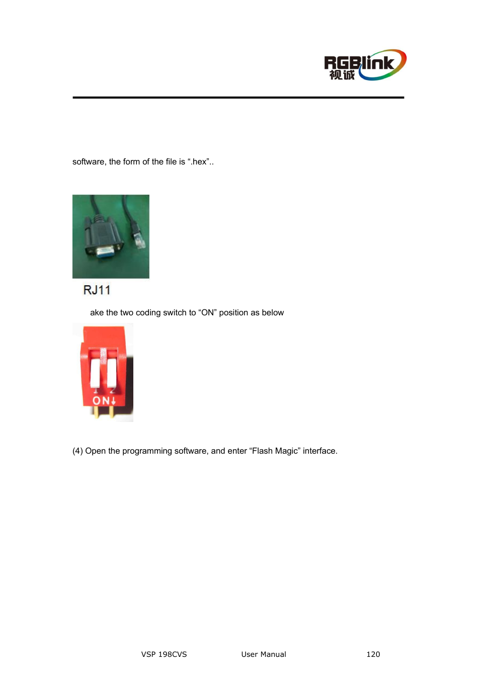 C. upgrading software, Appendix c, Upgrading software | C . upgrading software | RGBLink VSP 198CVS User Manual User Manual | Page 120 / 122