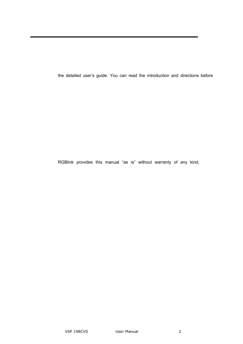 Vsp 198cvs· user manual, Copyright, Notice | Federal communications commission (fcc) statement | RGBLink VSP 198CVS User Manual User Manual | Page 2 / 122