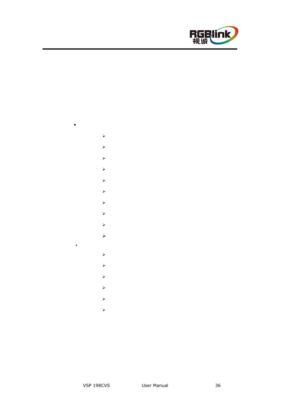 Menu orientation, In this chapter | RGBLink VSP 198CVS User Manual User Manual | Page 36 / 122