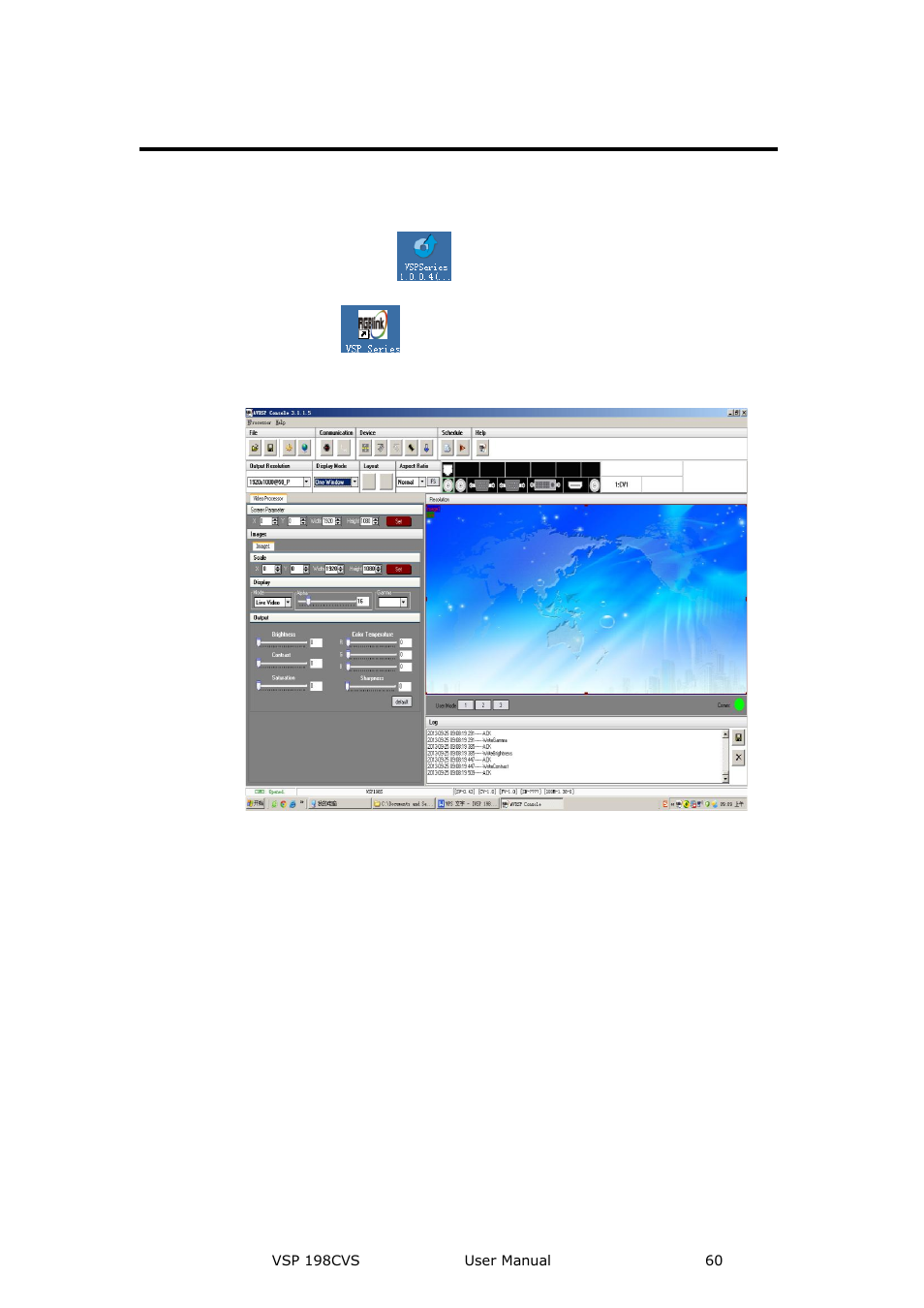 Software operation, Connection, Communication software guideline | RGBLink VSP 198CVS User Manual User Manual | Page 60 / 122