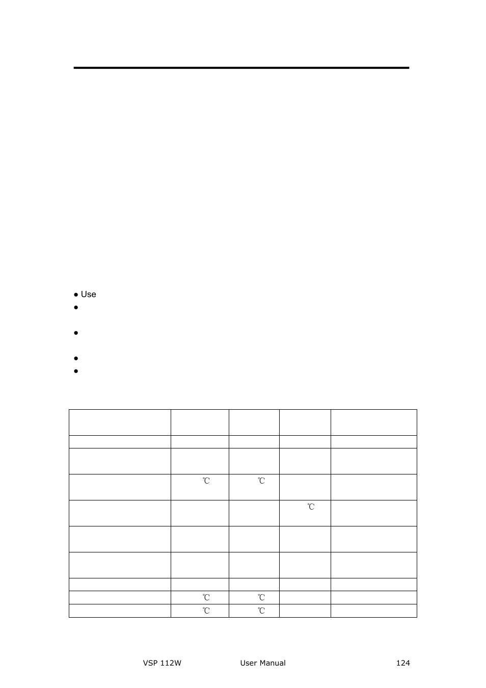 Specification | RGBLink VSP 112W User Manual User Manual | Page 124 / 130