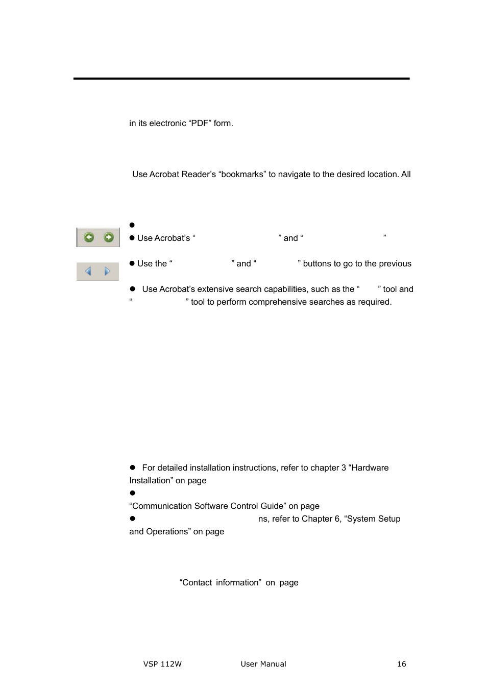 How to use the manual, Brief introduction, Navigation | Table of contents and index, General operations | RGBLink VSP 112W User Manual User Manual | Page 16 / 130