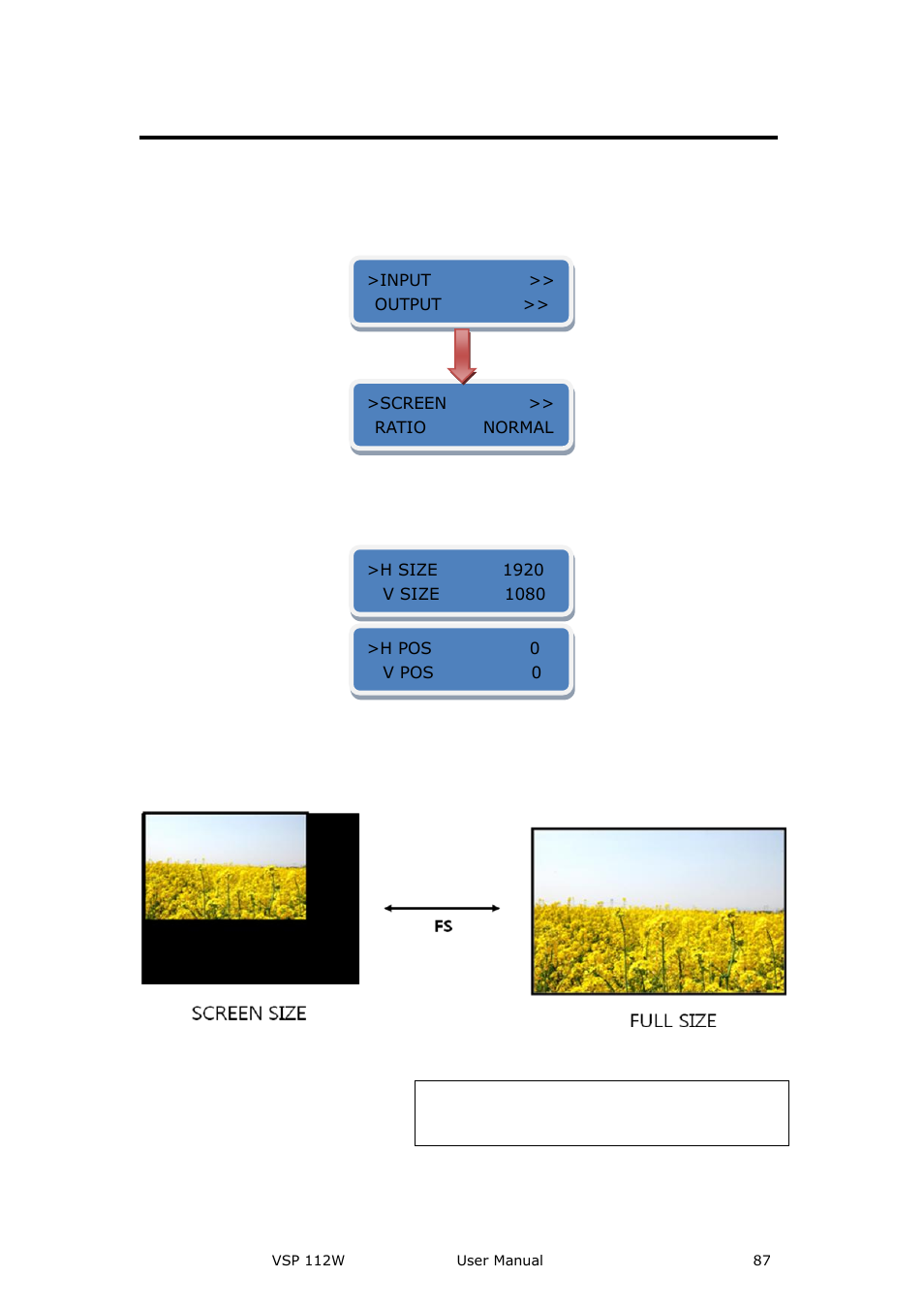 How to realize screen size and full size switching, System setup and operation | RGBLink VSP 112W User Manual User Manual | Page 87 / 130